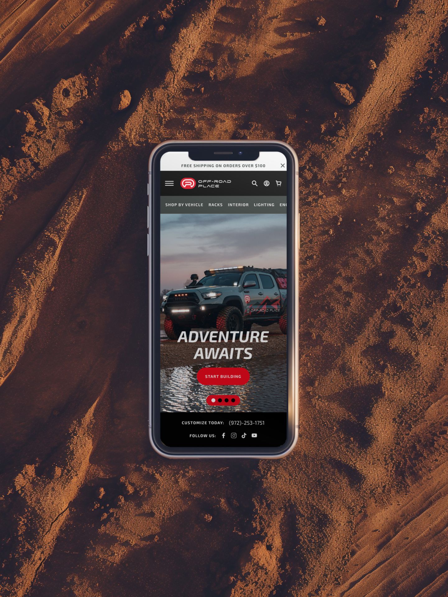 Mobile screenshot of Off Road Place homepage