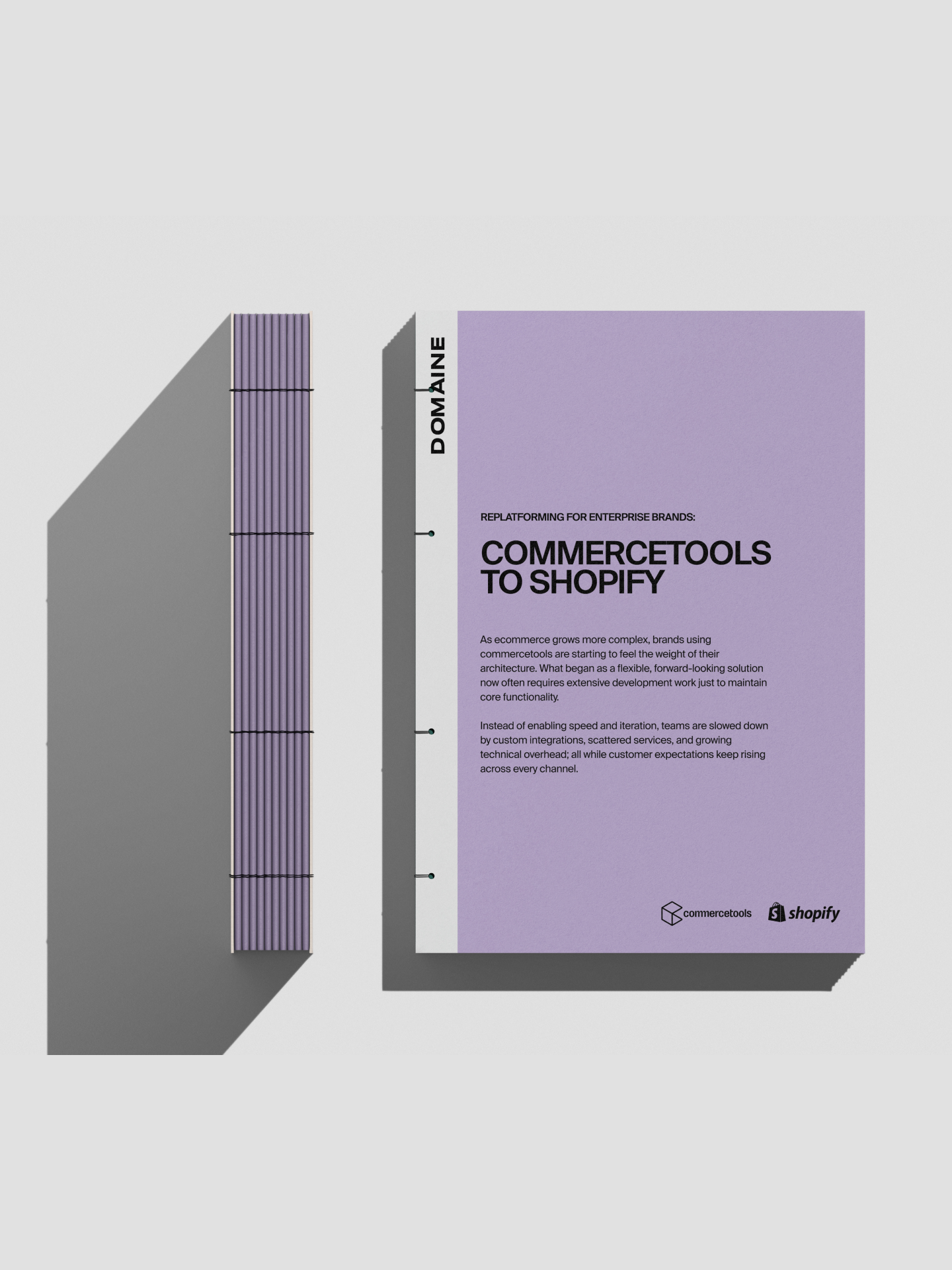 Mockup of Migration whitepaper on gray background