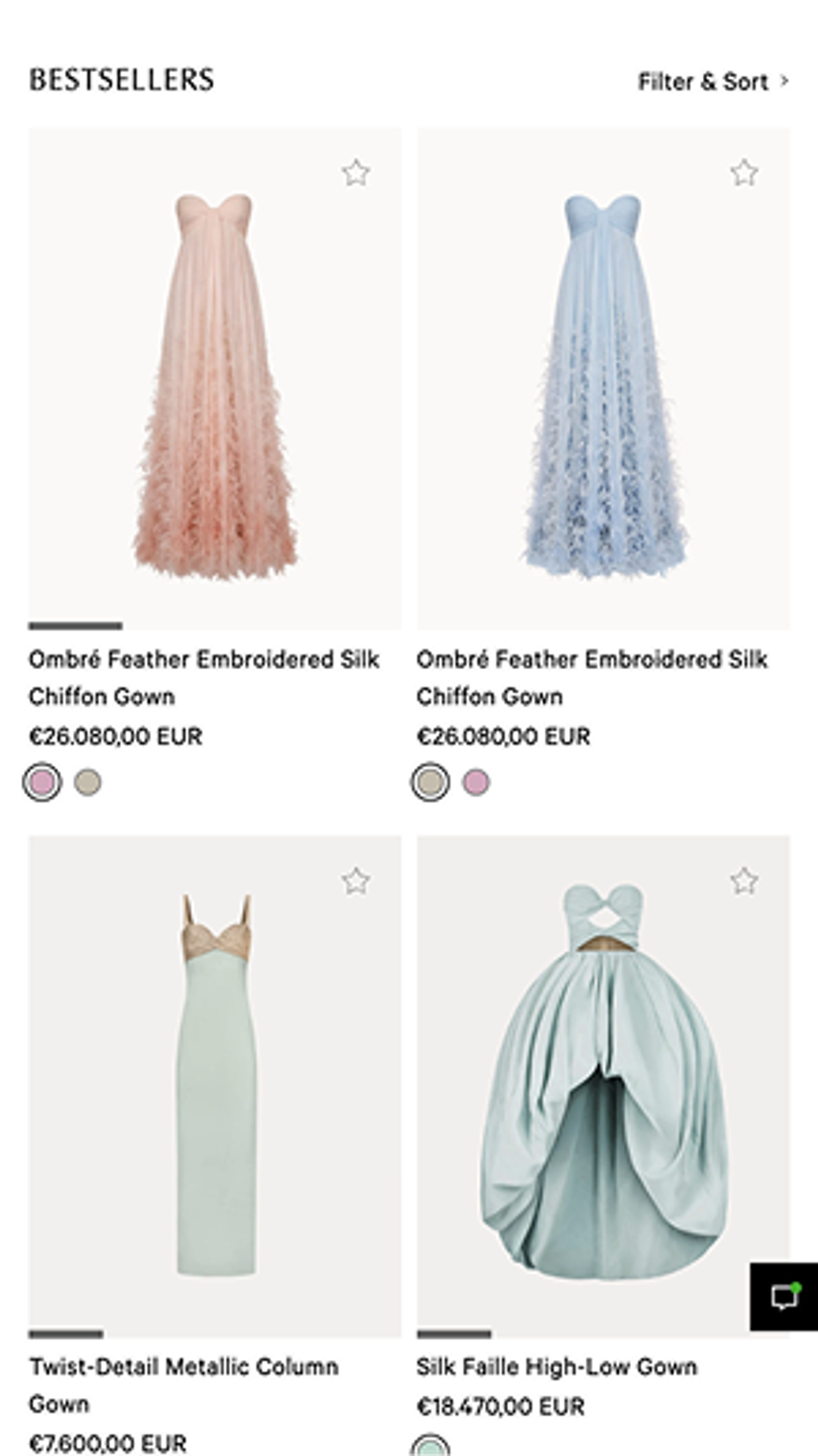 Bestsellers screenshot