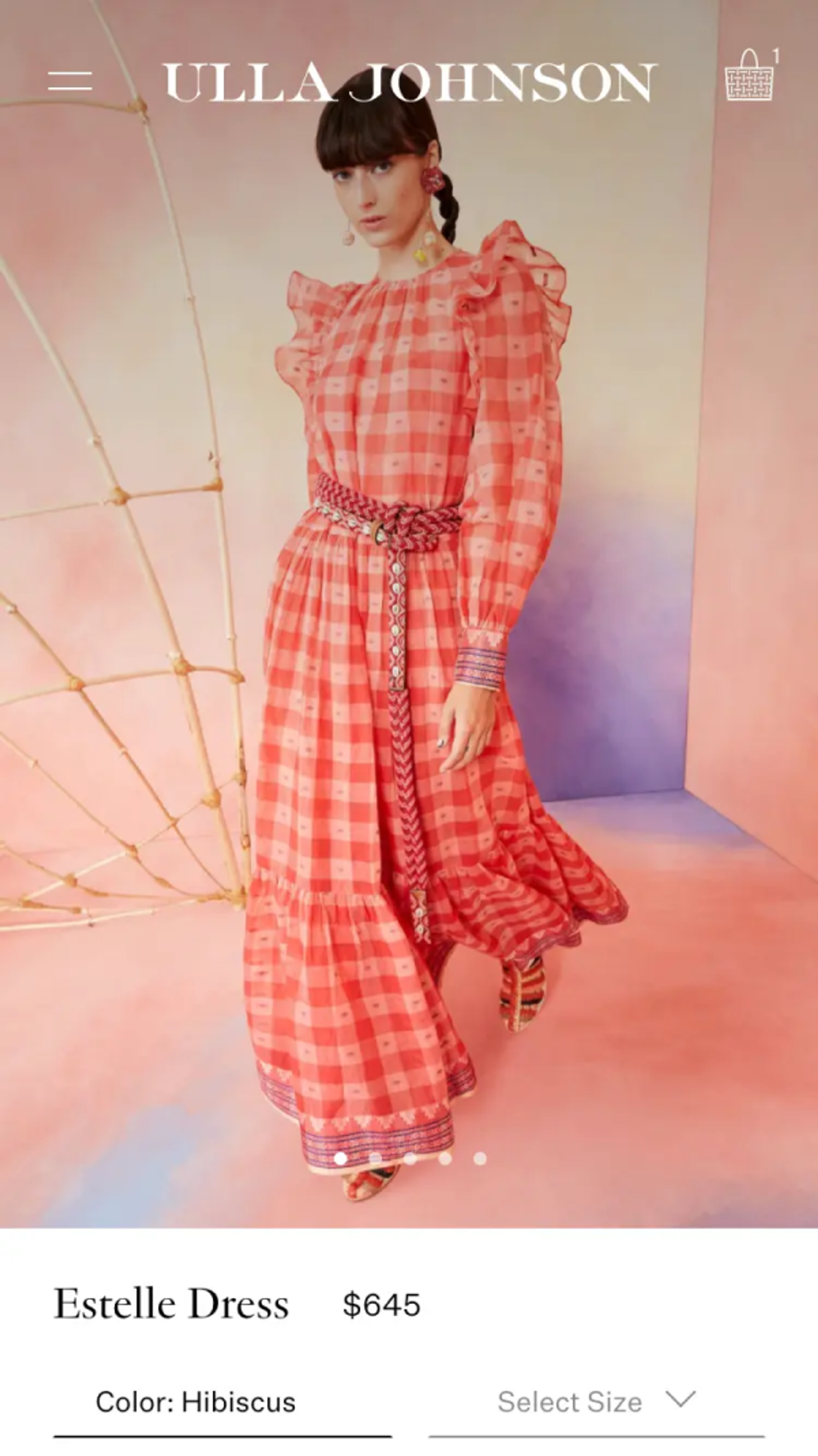 Mobile screenshot of Ulla Johnson's PDP image gallery