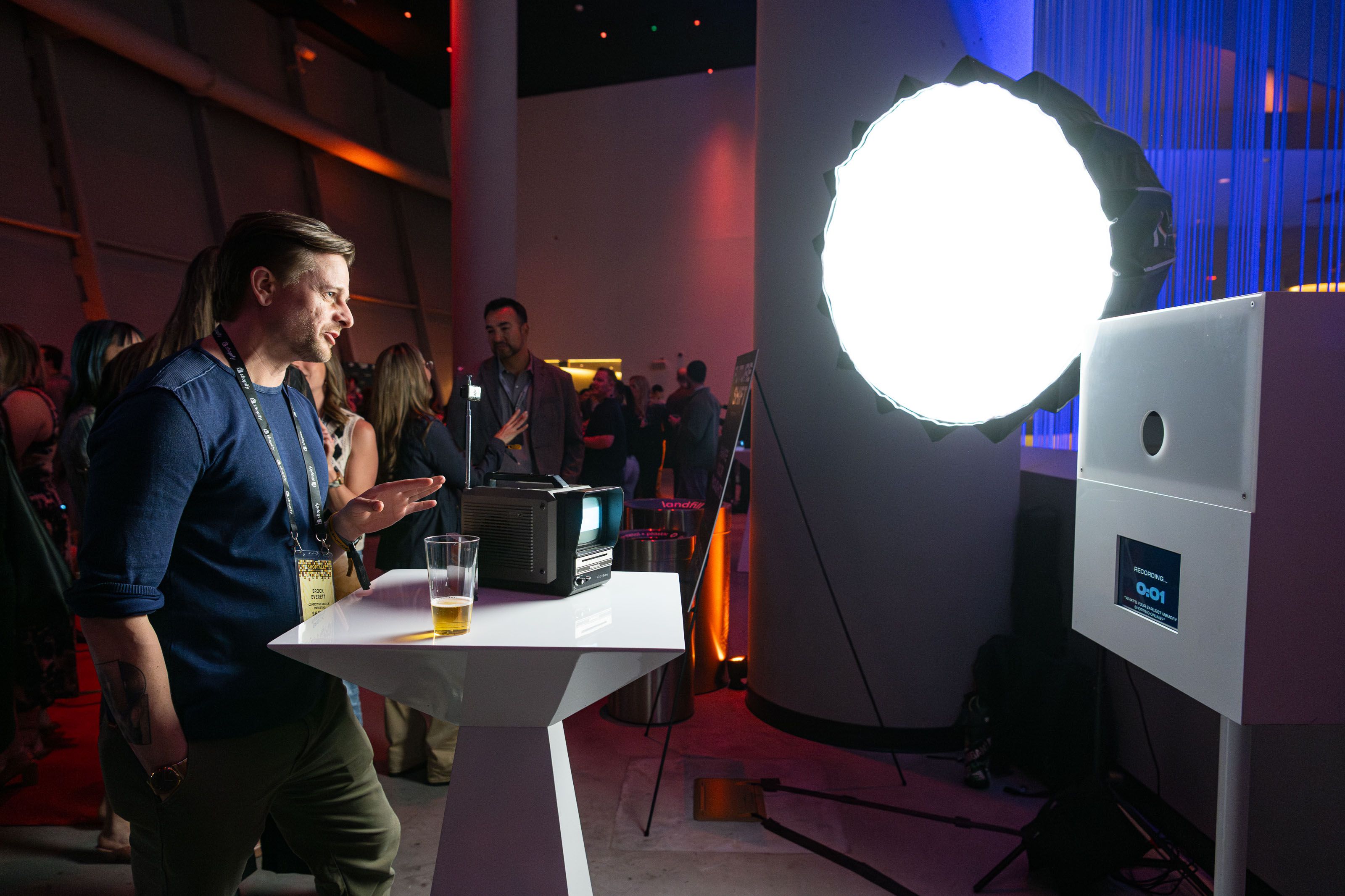 Guests answering questions at our confessional booth