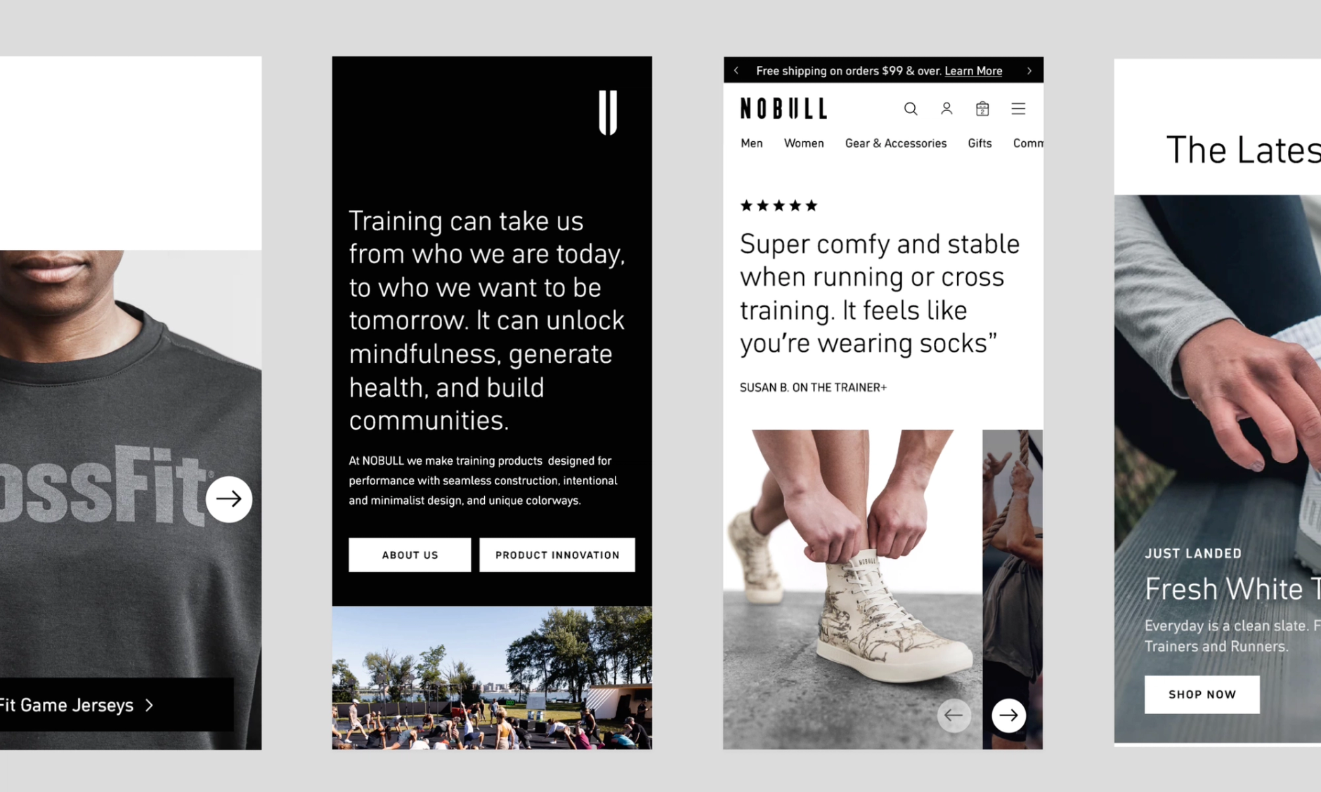 Nobull screens desktop and mobile