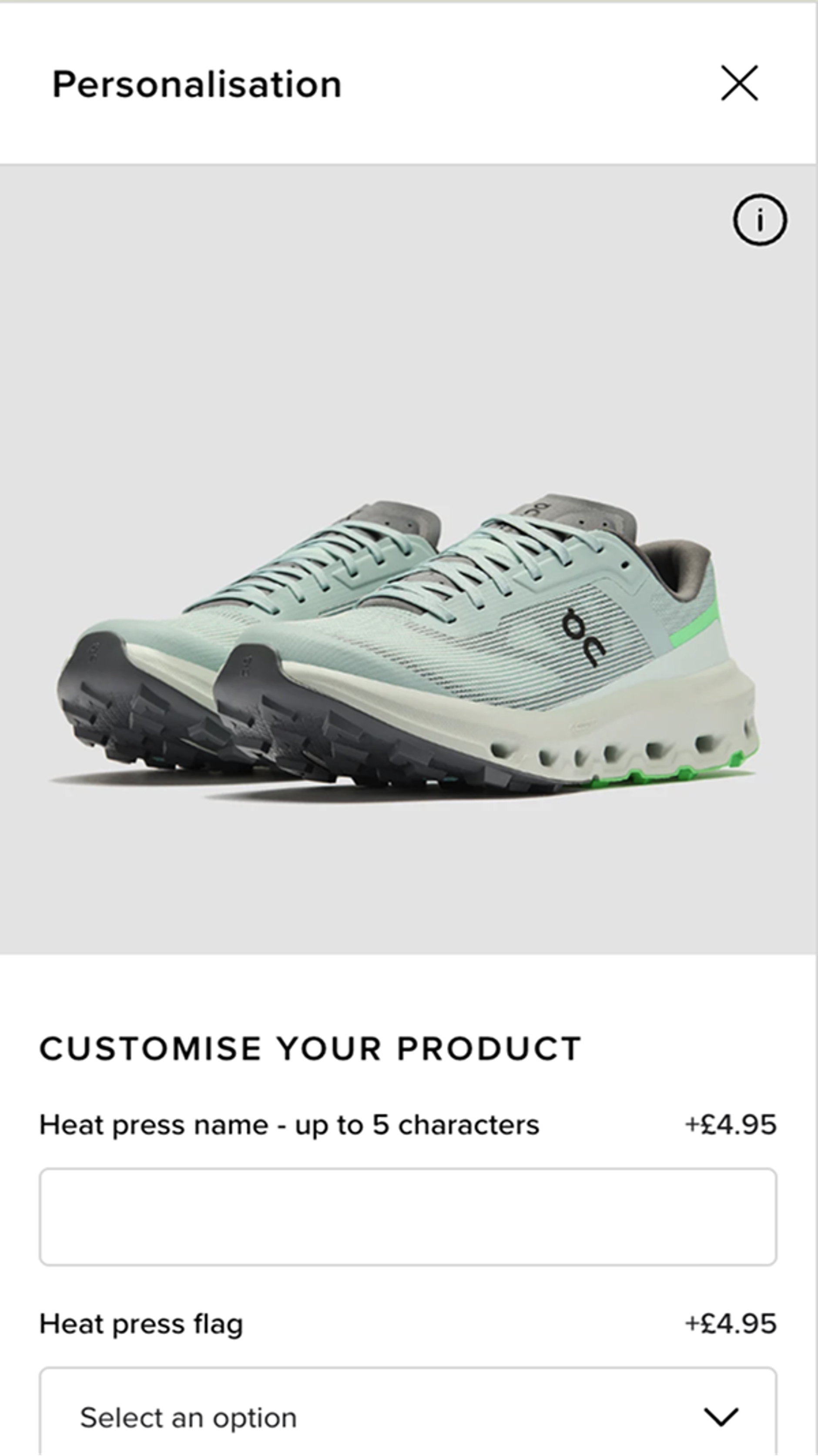Customize your product