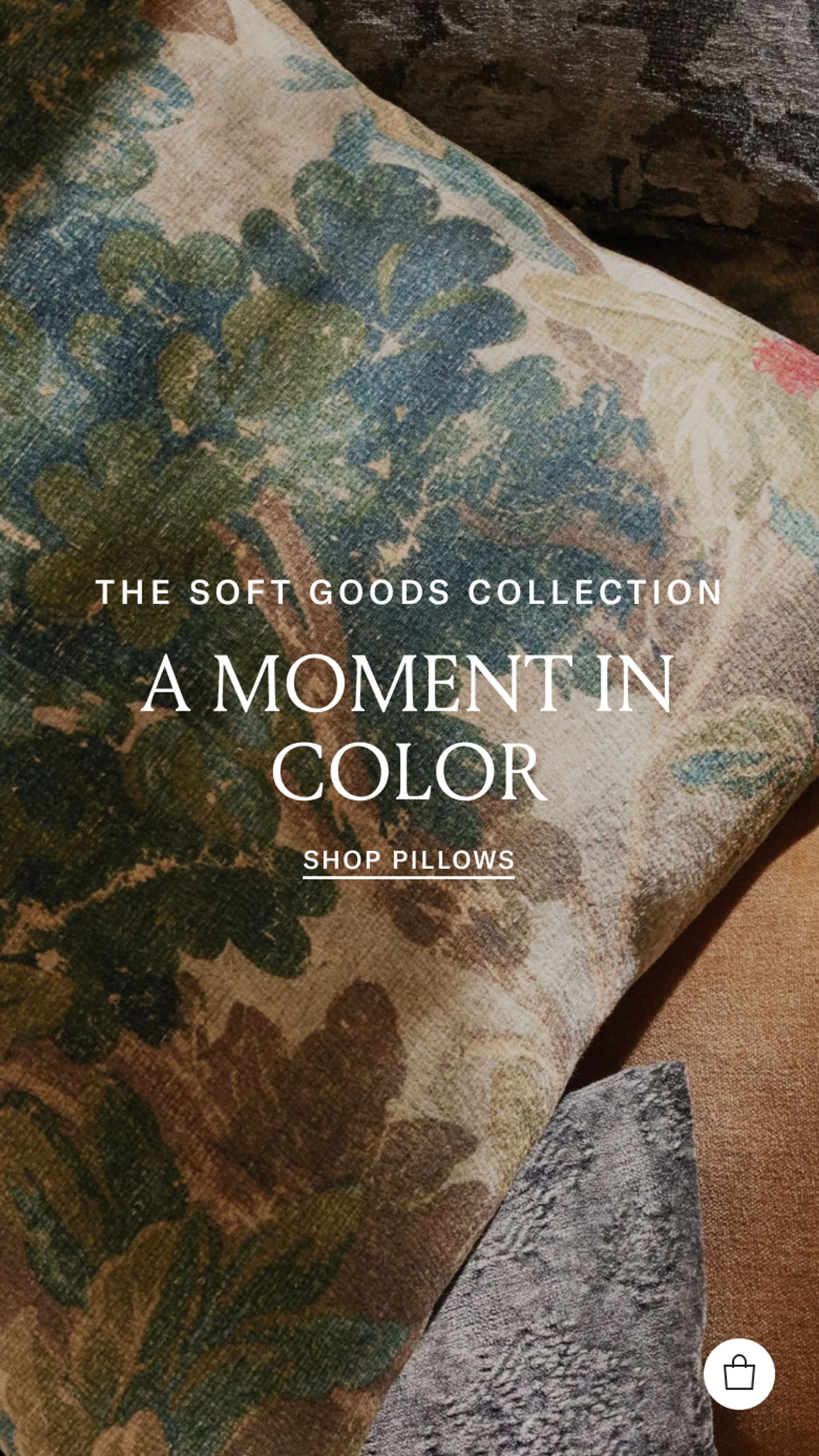 Mobile screenshot of Arhaus' A Moment in Color collection