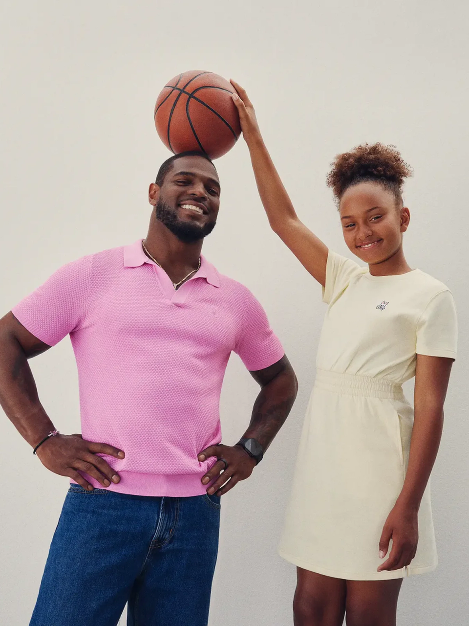 Father and Daughter model wearing Psycho B