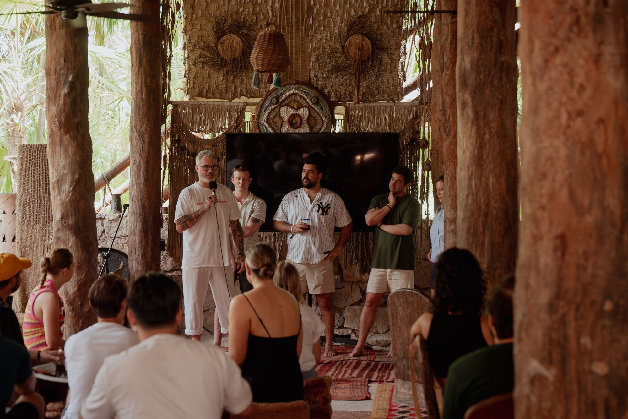 Domaine executives speaking at the offsite