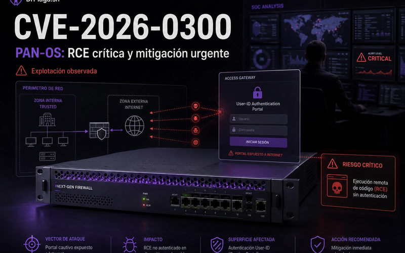 CVE-2026-0300 en PAN-OS: RCE crítica en firewalls expuestos y mitigación urgente