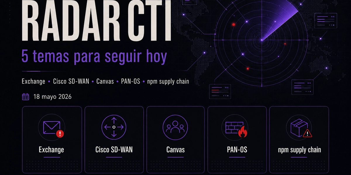 Radar CTI: 5 temas para seguir hoy