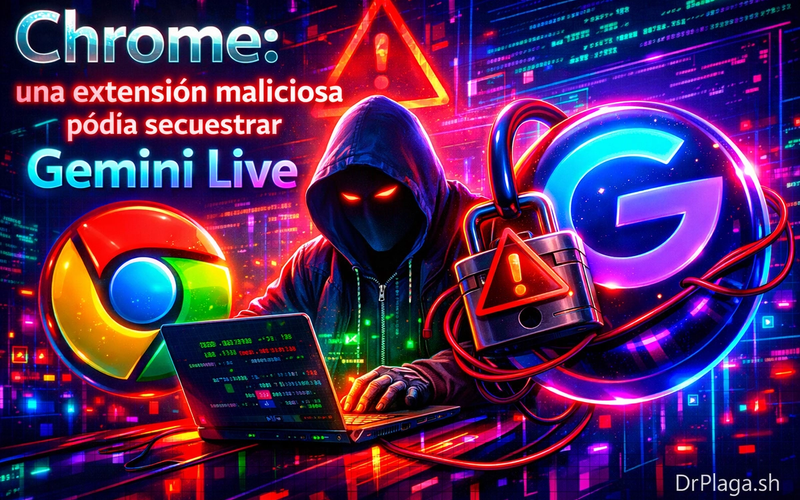 Chrome: una extensión maliciosa podía secuestrar Gemini Live