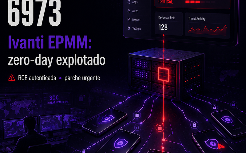 Ivanti EPMM CVE-2026-6973: zero-day explotado, RCE autenticada y parche urgente