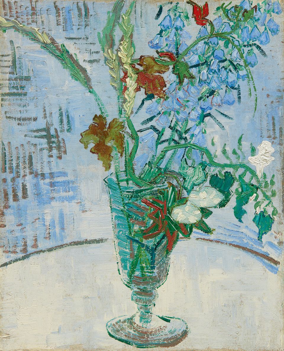 Vincent van Gogh’s Fleurs dans un Verre (Flowers in a Glass, 1890) Courtesy of Sotheby’s