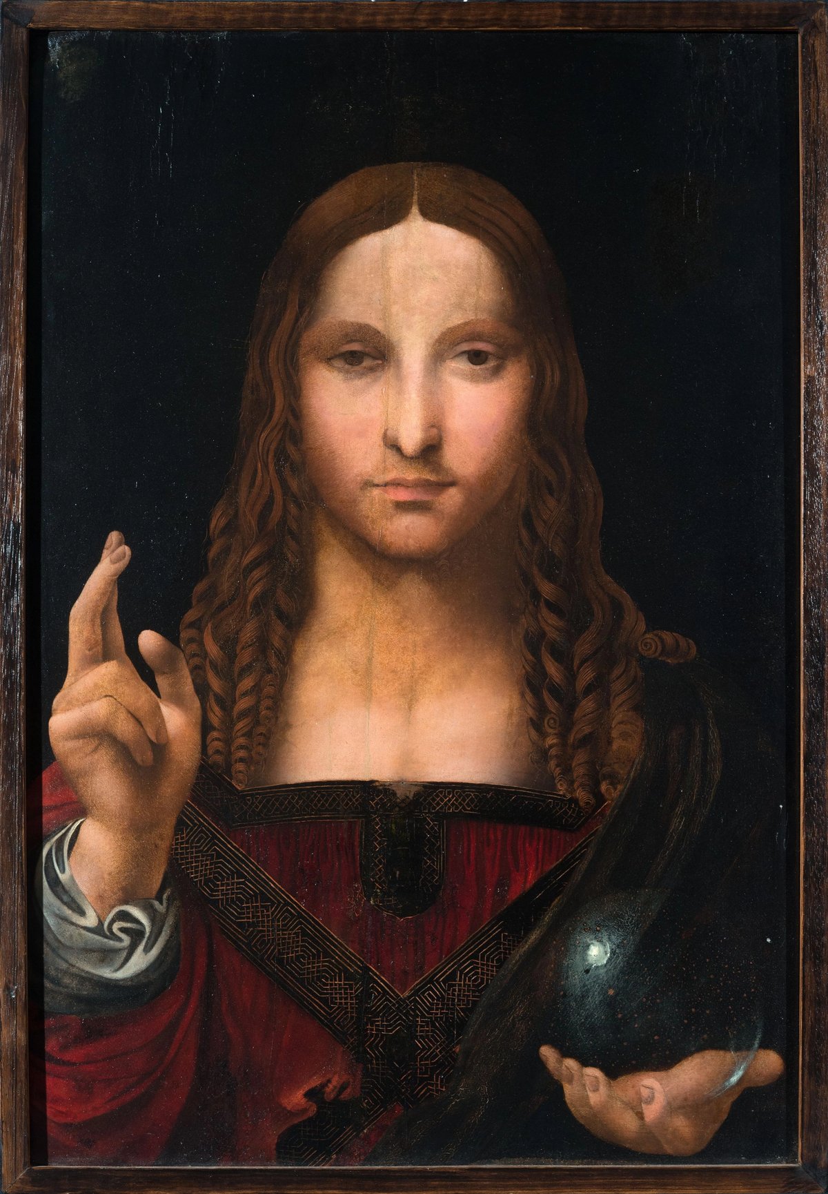 The Naples Salvator Mundi, attributed to a follower of Leonardo, was stolen from the Museum of San Domenico Maggiore © SAN DOMENICO MAGGIORE, NAPLES