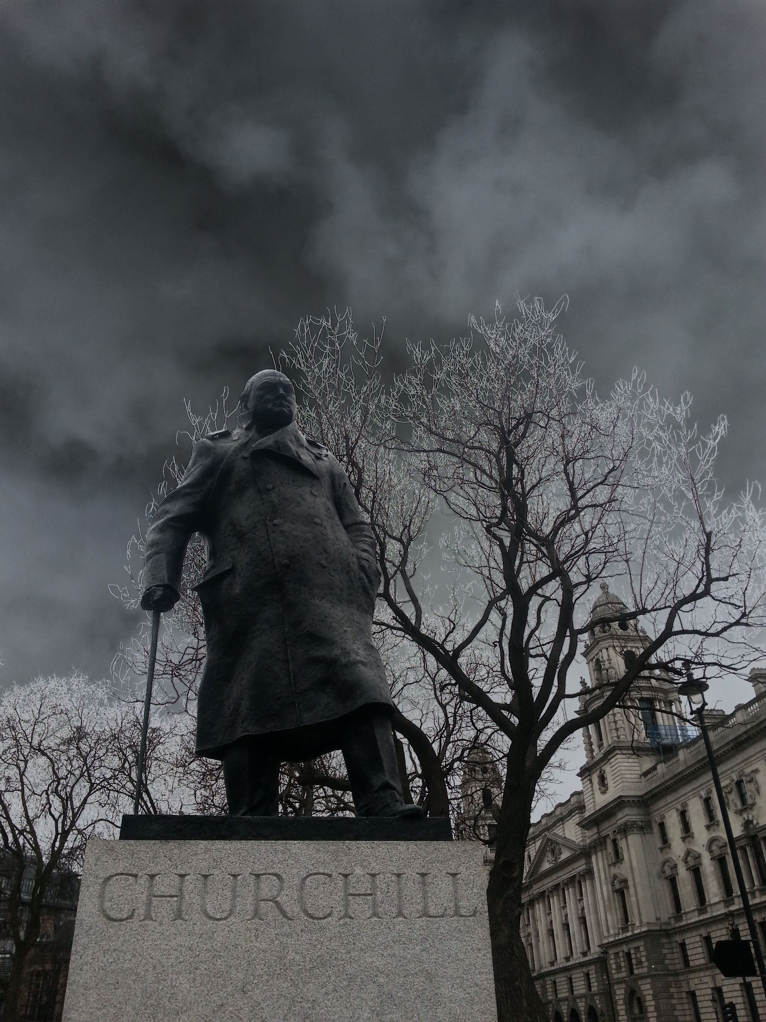 Many statues of historic figures in England have been come under scrutiny, including a memorial to former UK prime minister Winston Churchill who is criticised as a racist Photo: Steven E
