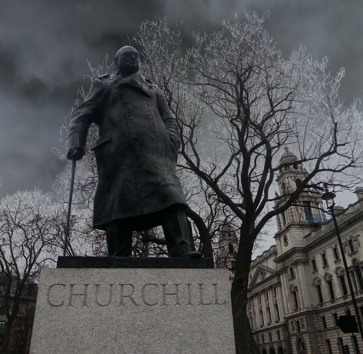 Many statues of historic figures in England have been come under scrutiny, including a memorial to former UK prime minister Winston Churchill who is criticised as a racist Photo: Steven E
