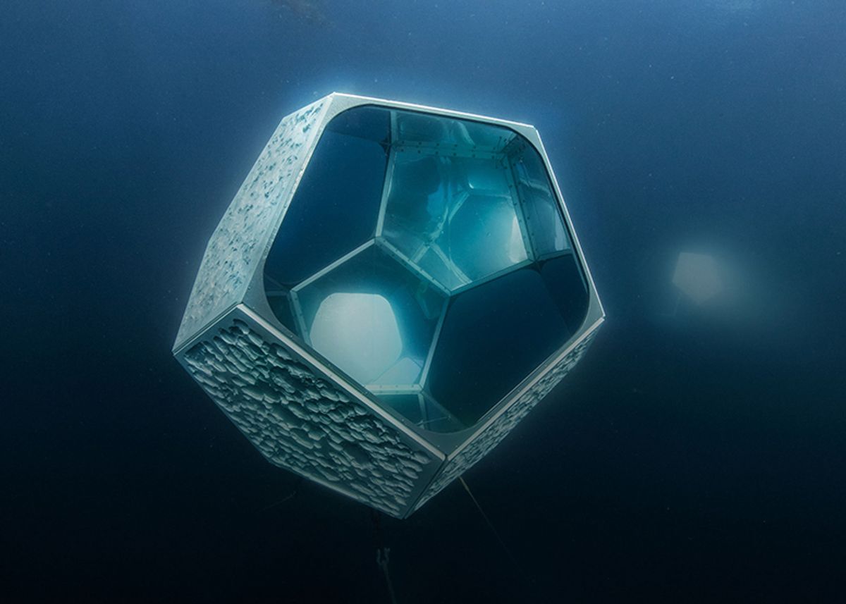 Doug Aitken’s Caribbean sculptures will be based on his 2016 work, Underwater Pavilions, in the Pacific Ocean Courtesy of Shawn Heinrichs, Parley for the Oceans