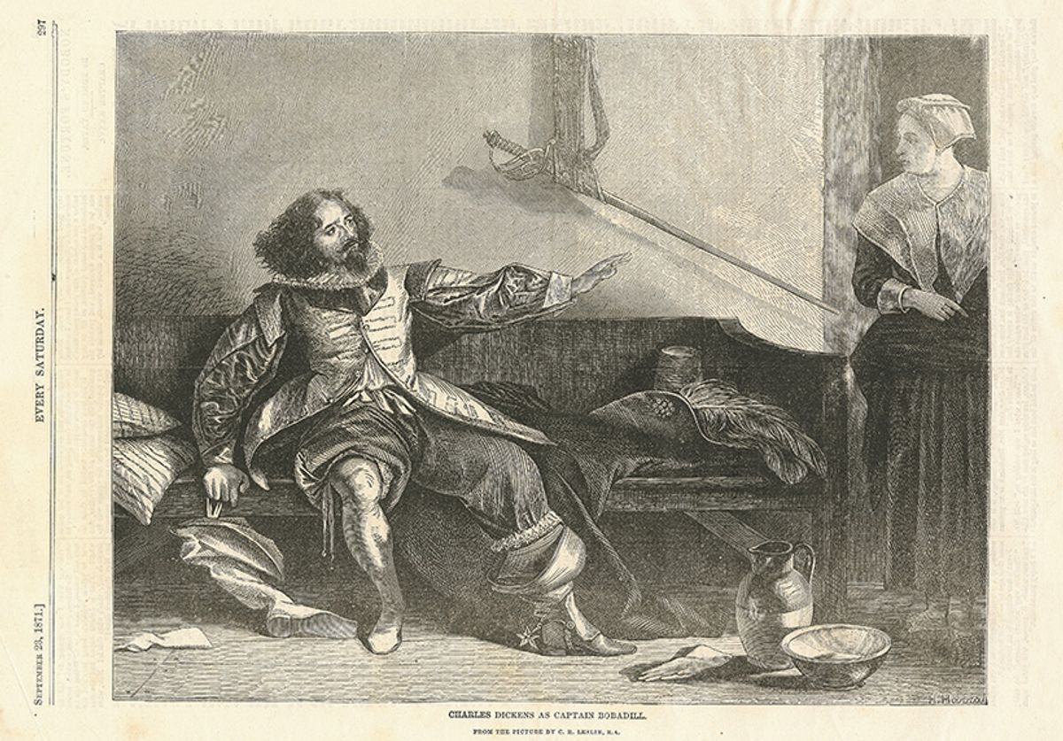 Charles Dickens, as Captain Bobadill from a picture by C.R. Leslie ©The New York Public Library Digital Collections