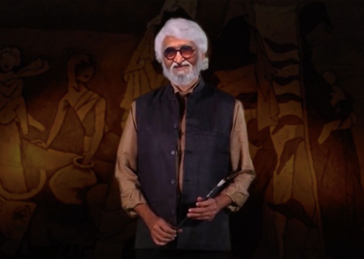 A "digital twin" of the artist M F Husain has been created by the Museum of Art and Photography in Bangalore Courtesy of Museum of Art & Photography (MAP), Bengaluru