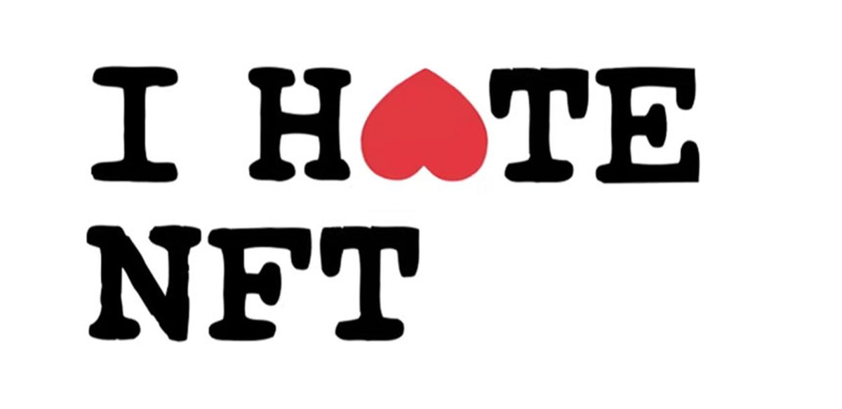 A still from Kenny Schachter's video I HATE NFT (2021) Courtesy of the artist