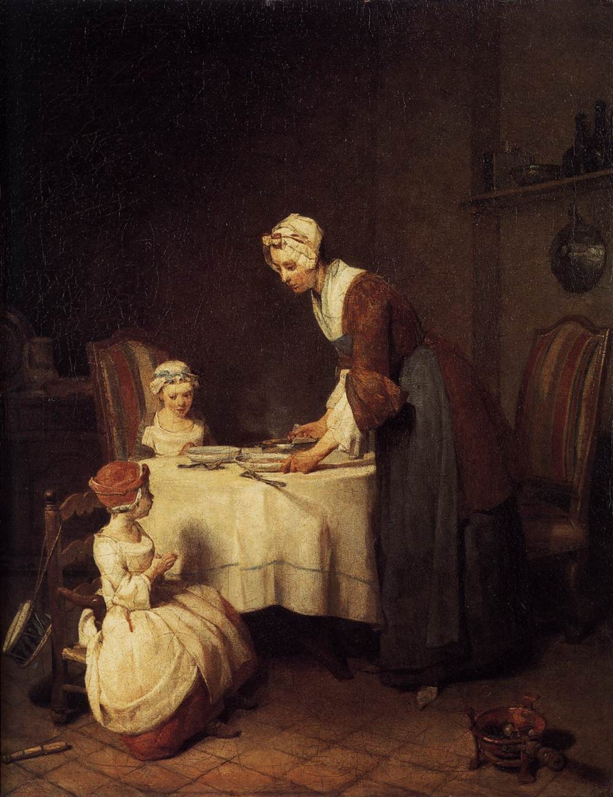 La Bénédicité (saying grace, 1744) by Jean-Baptiste-Siméon Chardin