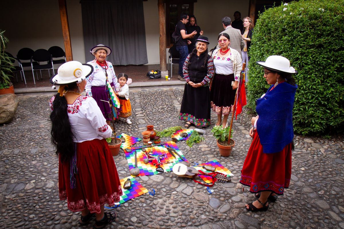 The 17th Bienal de Cuenca was inaugurated by an Andean ritual led by the Ecuadorian artist Carmen Vicente Photo: Mateo Game, courtesy Bienal de Cuenca