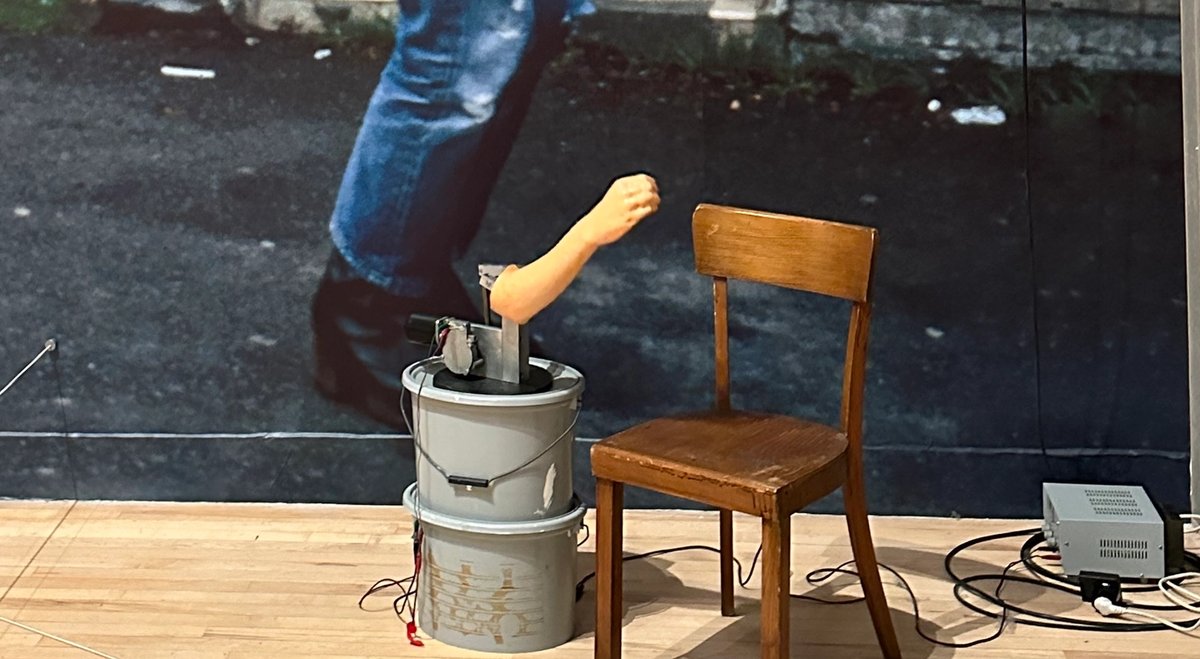 Sarah Lucas's Wanker piece at Tate Britain
credit: Gareth Harris