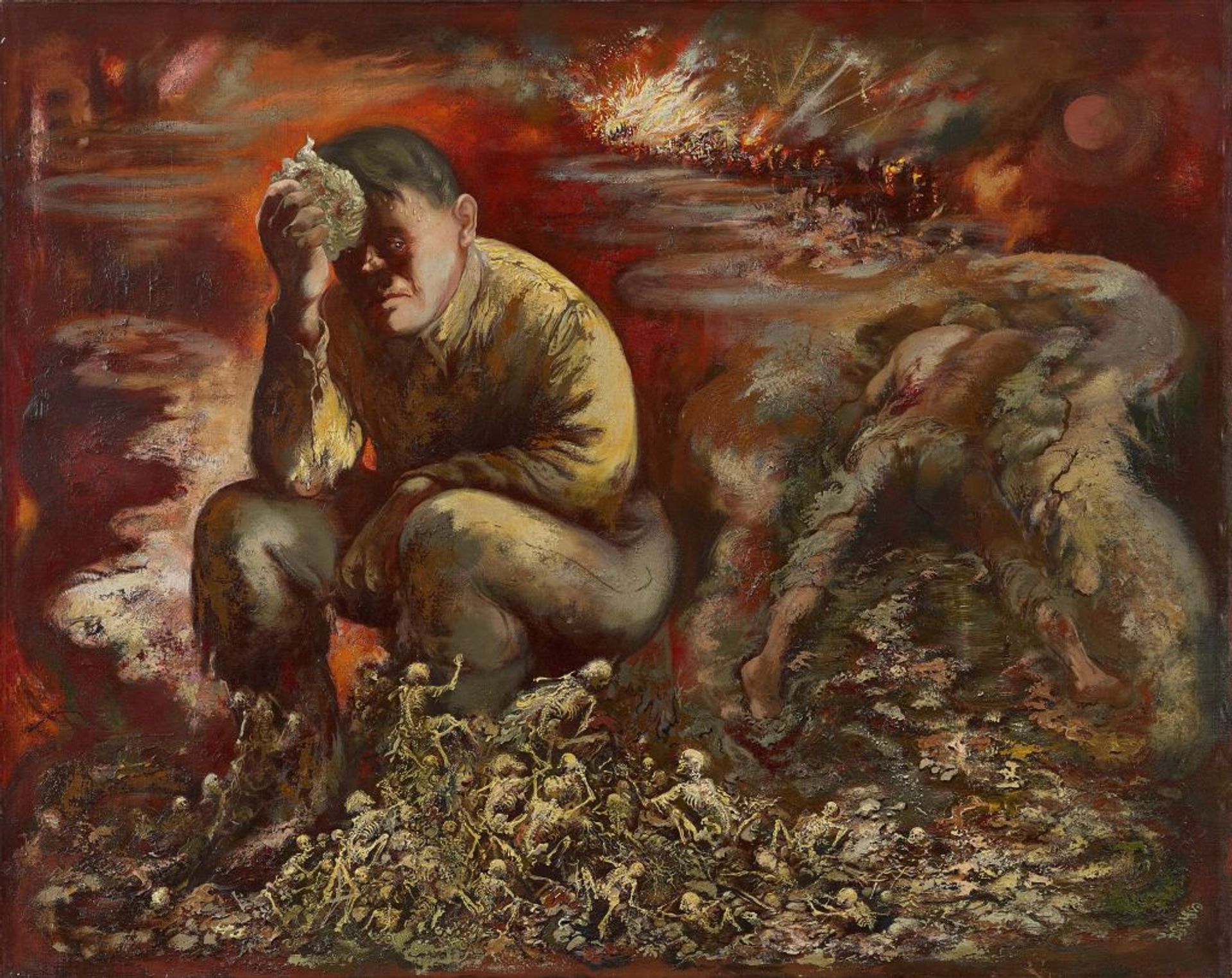 George Grosz painted Cain or Hitler in Hell (1944) when he was living in the US © Deutsches Historisches Museum Berlin