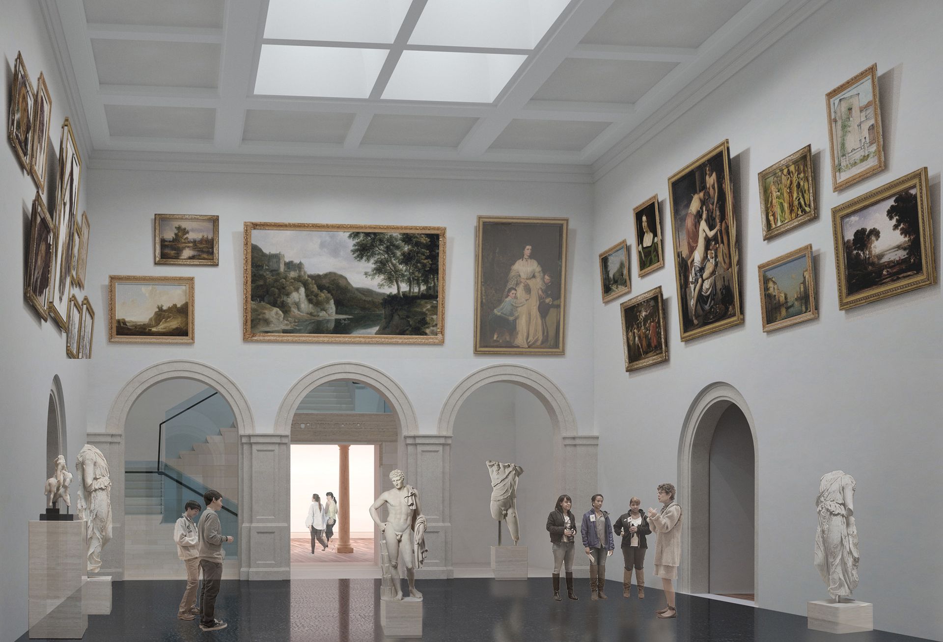 A rendering of the renovated Ludlington Court gallery at the Santa Barbara Museum of Art Courtesy of SBMA