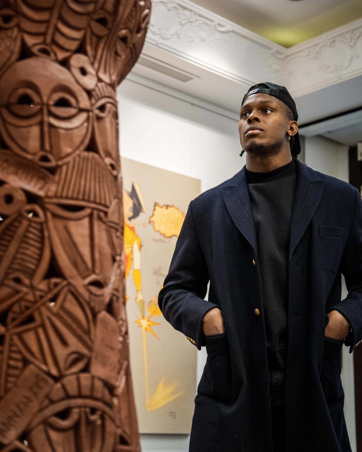 Maro Itoje at Signature African Art, London Image courtesy of Soapbox London, 2021