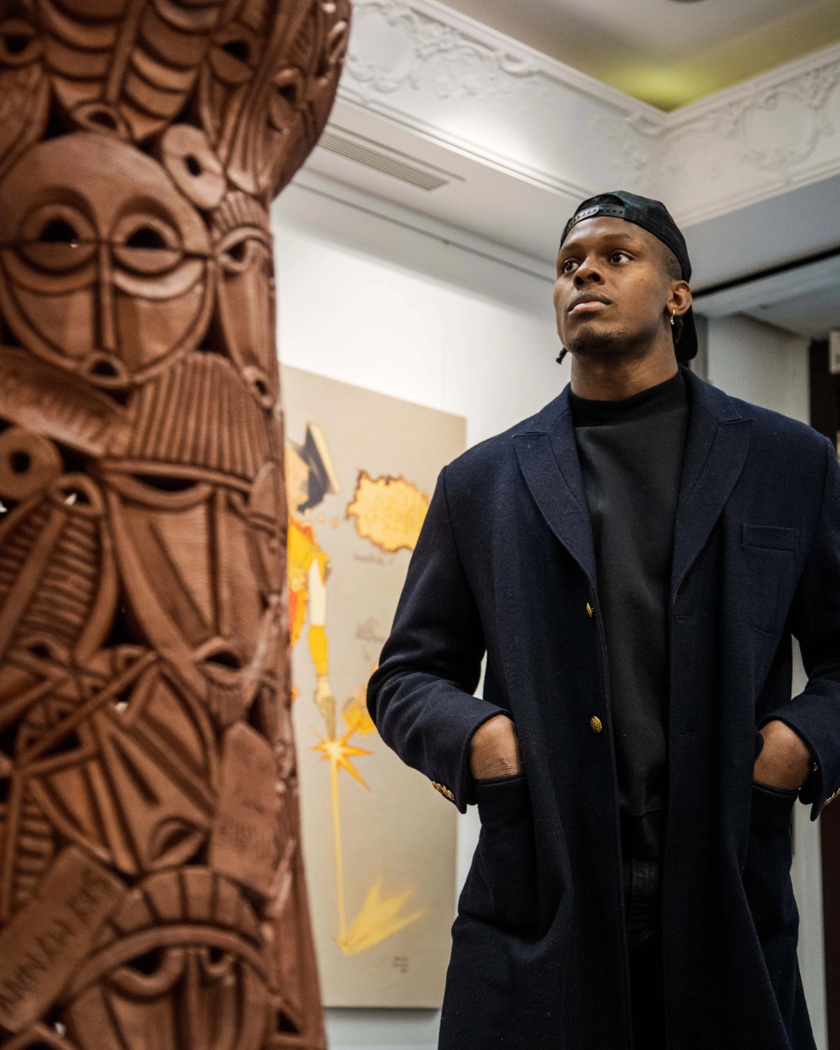 Maro Itoje at Signature African Art, London Image courtesy of Soapbox London, 2021