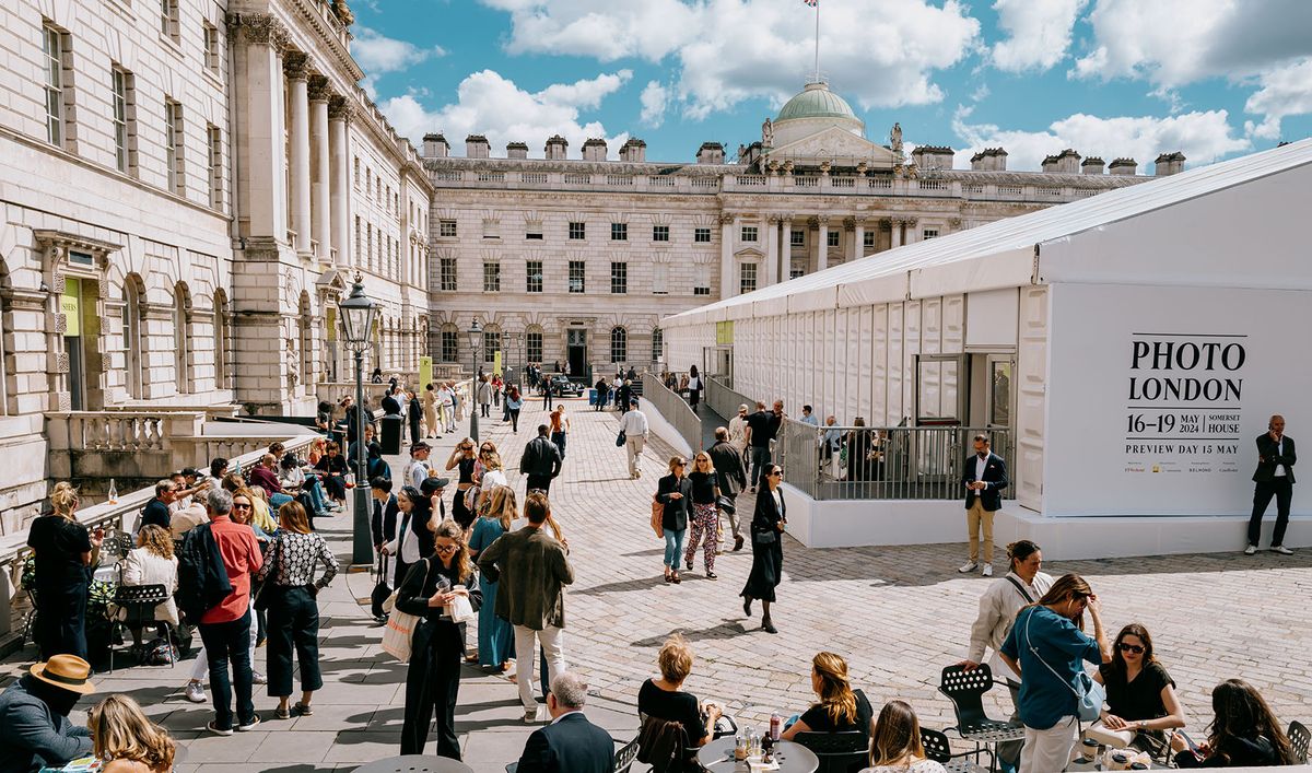 Visitors at the preview of Photo London 2024
© Finn Carlow. Courtesy of Photo London