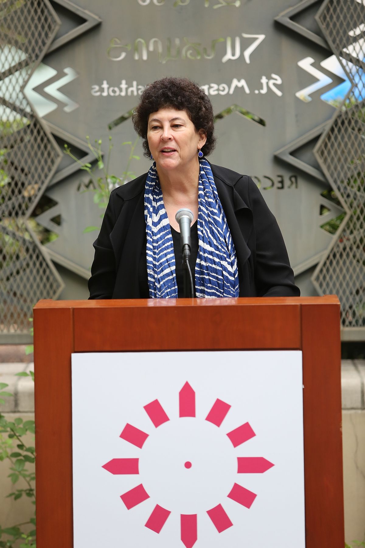Deborah Marrow, the Director the Getty Foundation speaking during a press conference on the economic impact of Pacific Standard Time: Art In L.A., 1945-1980 in 2012 Photo: Ryan Miller/Invision/AP