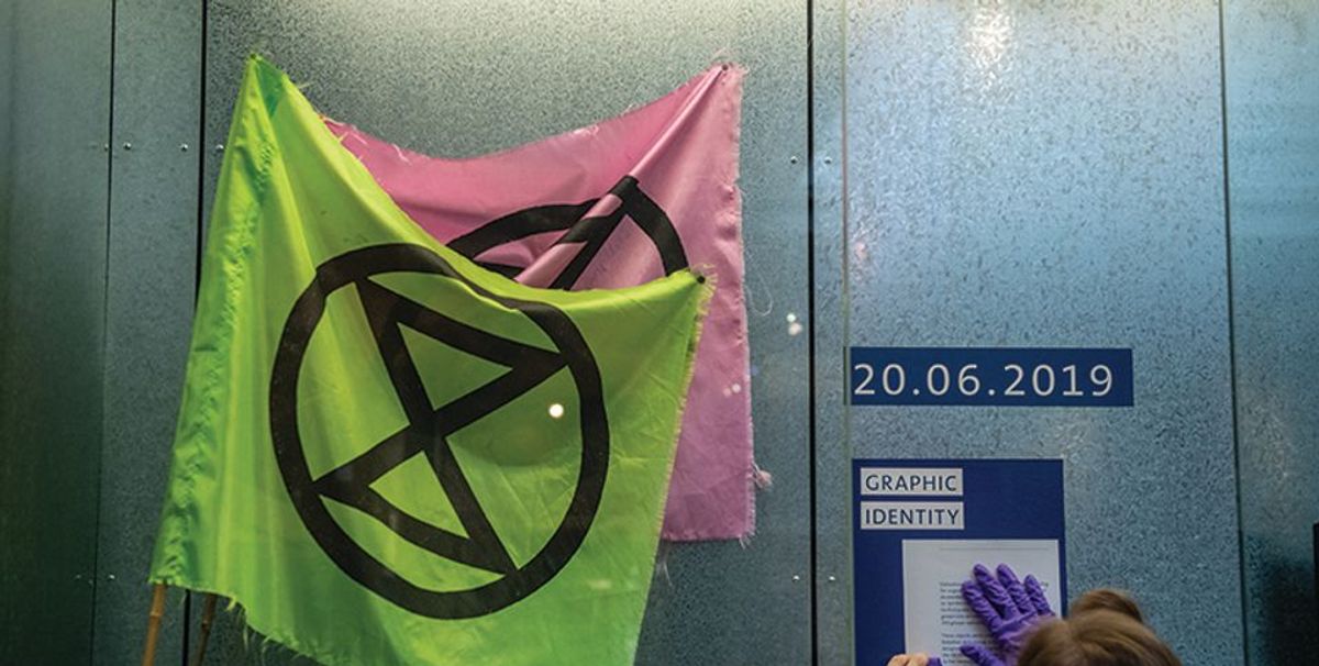 The Victoria and Albert Museum acquired London Extinction Rebellion designs. Photo: © Chris J Ratcliffe The Victoria and Albert Museum acquired London Extinction Rebellion designs. Photo: © Chris J Ratcliffe