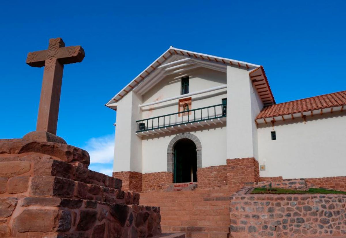 The earthen Church of Kuñotambo in Peru, built in 1681 J. Paul Getty Trust