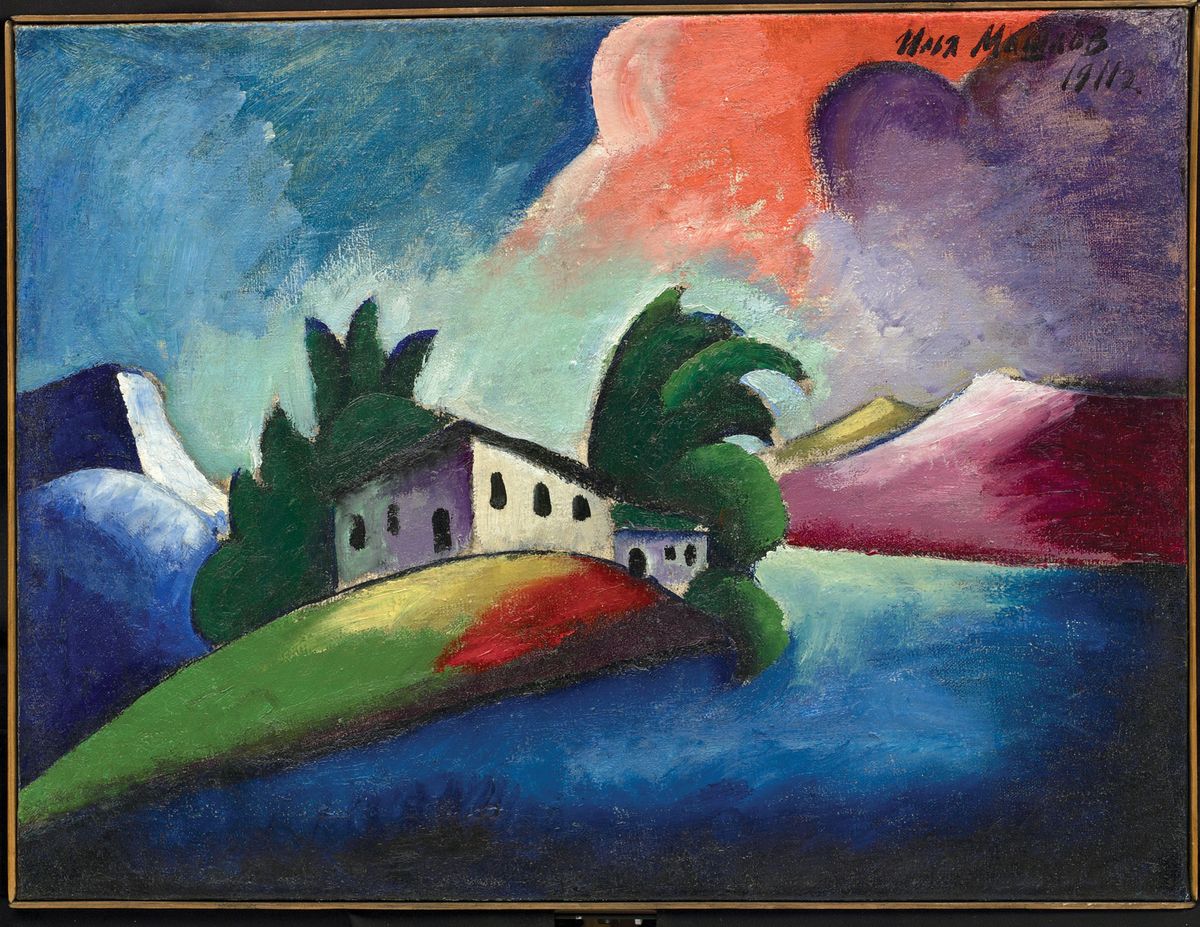 Avant-garde works of art such as Ilya Mashkov's Landscape (1911) were hidden in storage in the Russian regions due to Soviet censorship © Vasnetsov Brothers Art Museum