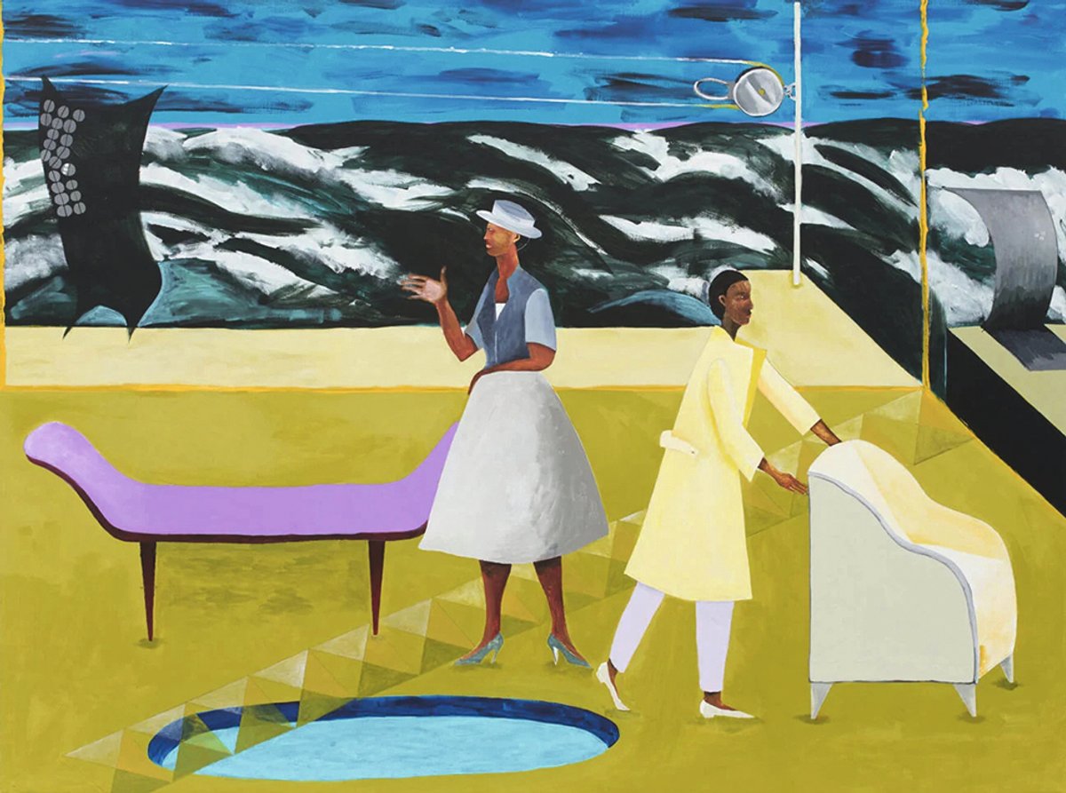 Le Rodeur: The Pulley (2017) by Lubaina Himid is on display at the UK Foreign Office
Photo: courtesy of UK Government Art Collection; © Lubaina Himid