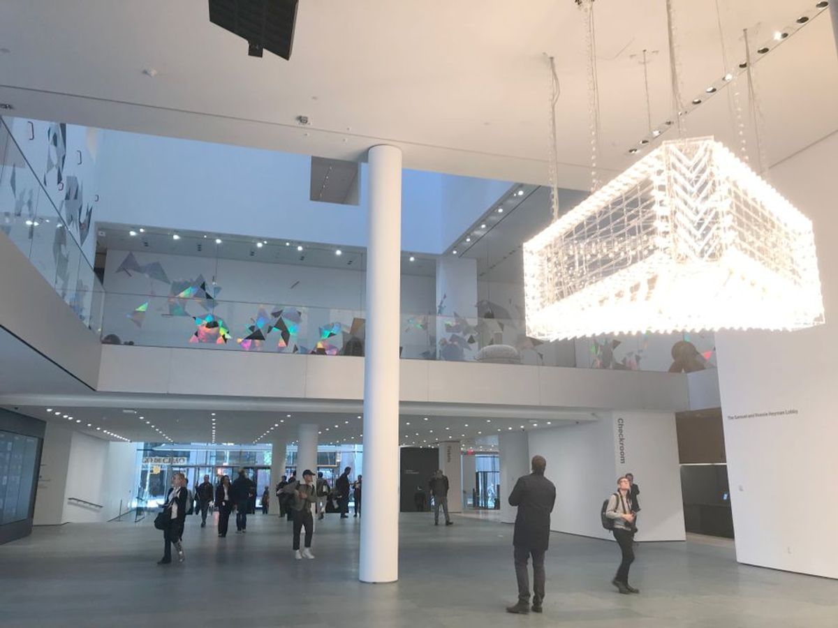 The lobby and atrium of the Museum of Modern Art at its grand reopening last October. © Helen Stoilas, The Art Newspaper