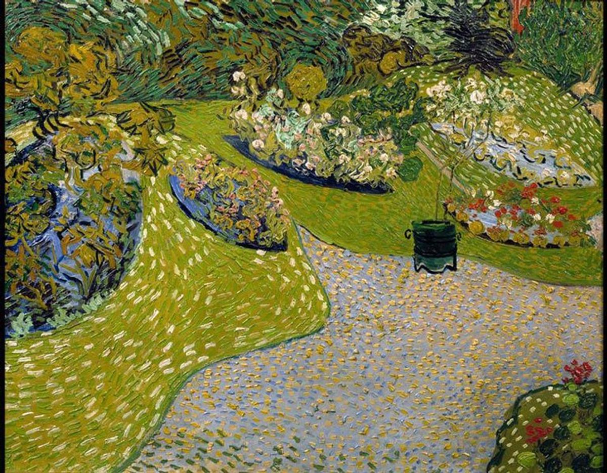 Vincent van Gogh, Garden at Auvers (1890). Private Collection 