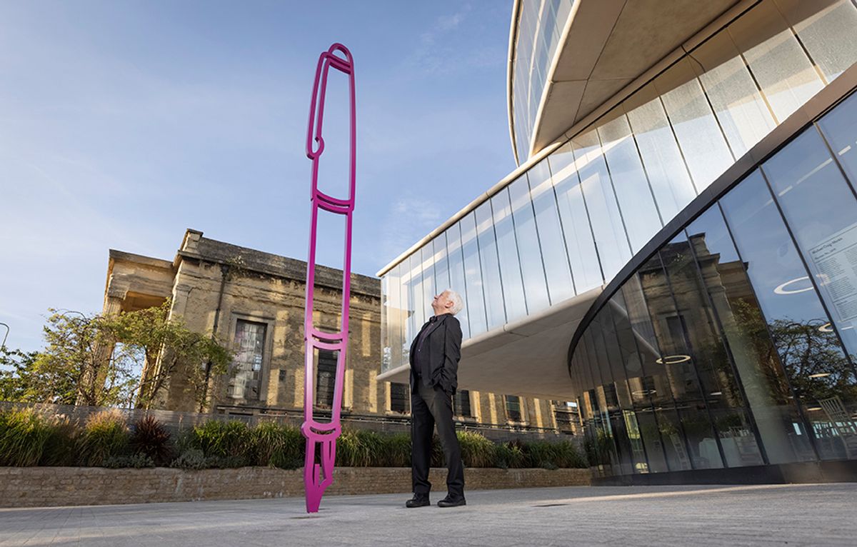 Michael Craig Martin's Fountain Pen (2019) was unveiled in Oxford today © Matt Alexander/PA