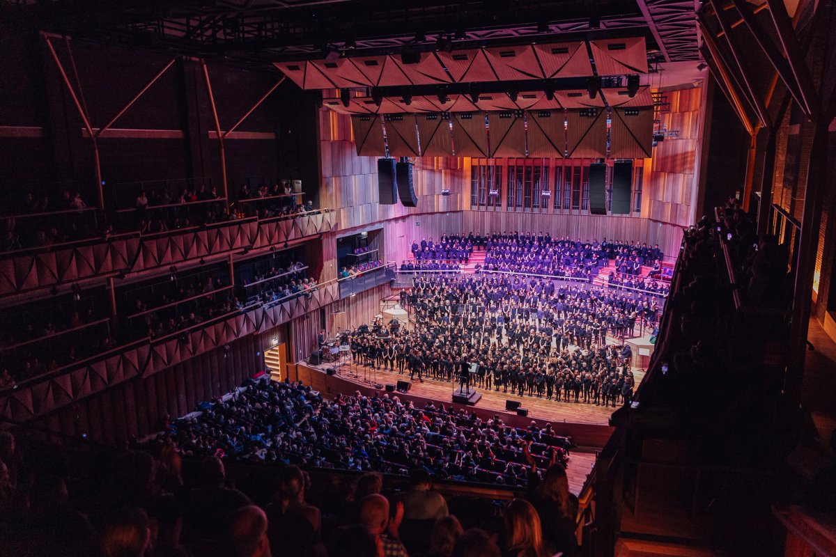 The government-funded body and charity distributes funding for visual, performing and literary arts across the country, such as Bristol Schools' Winter Sing Photo: Amy Boyle (Soul Media); courtesy Arts Council England
