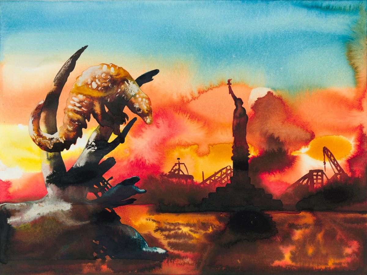 Alexis Rockman, Liberty Island (2020)