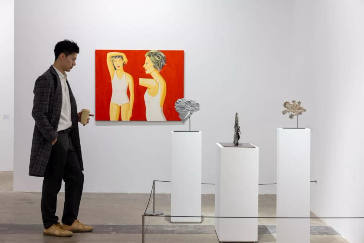 A visitor to West Bund Art & Design 2024 in Shanghai
Courtesy of West Bund Art & Design