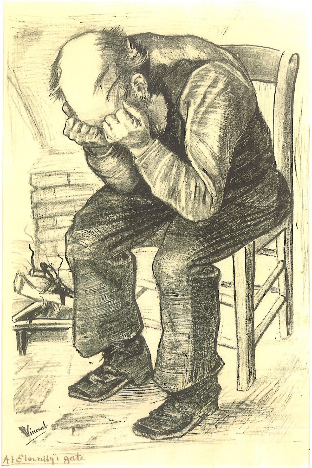 Van Gogh’s print At Eternity’s Gate (November 1882)
Courtesy of Skira, Milan