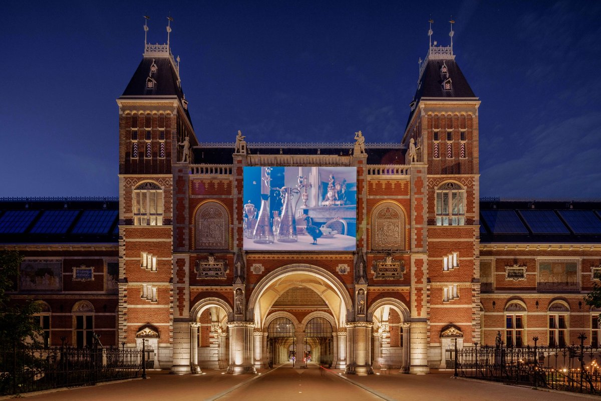 A still of Occupied City, shown projected on the walls of the Rijksmuseum
© Rijksmuseum, Jordi Huisman