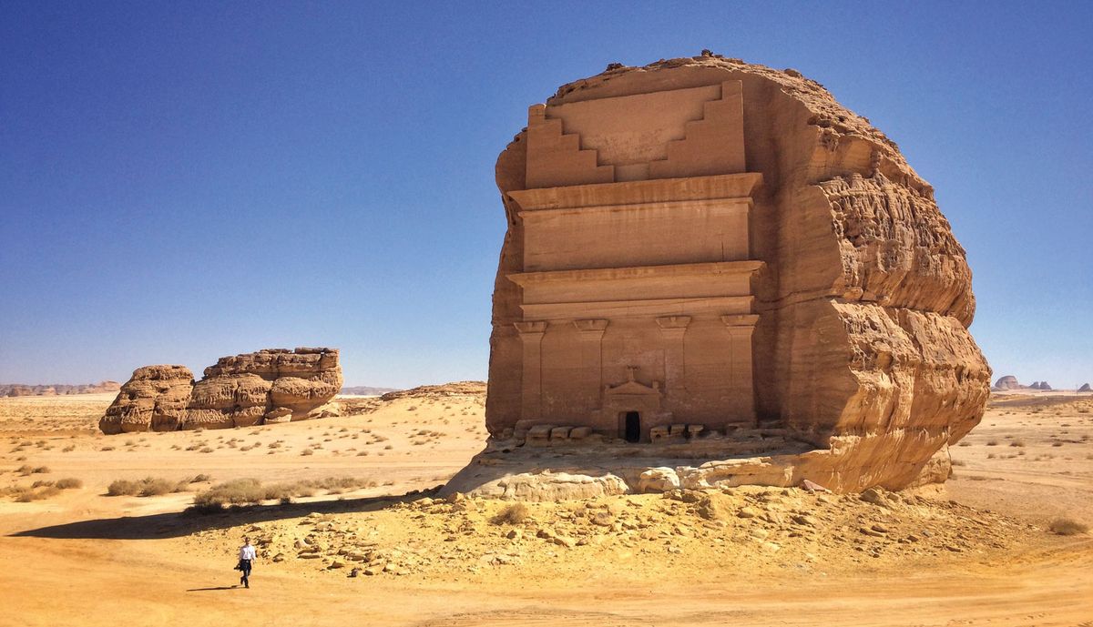 An ancient tomb at the Mada’in Saleh archaeological site in the Al-Ula region © Richard Hargas