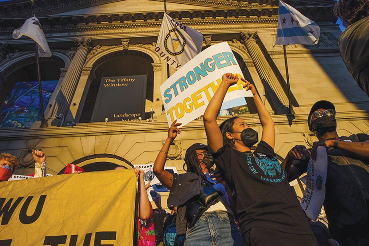 Staff from the School of the Art Institute of Chicago and the Art Institute of Chicago are among many who have voted to unionise recently Armando L. Sanchez/Chicago Tribune/Tribune News Service via Getty Images