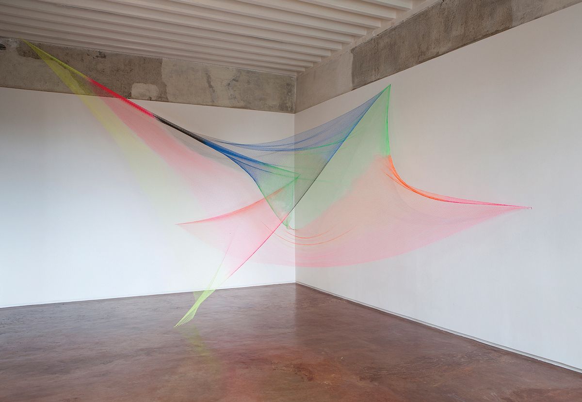 A fishing net forms the basis for Rana Begum’s No. 950 /Net (2019) Mohammed Chiba, courtesy Jhaveri Contemporary