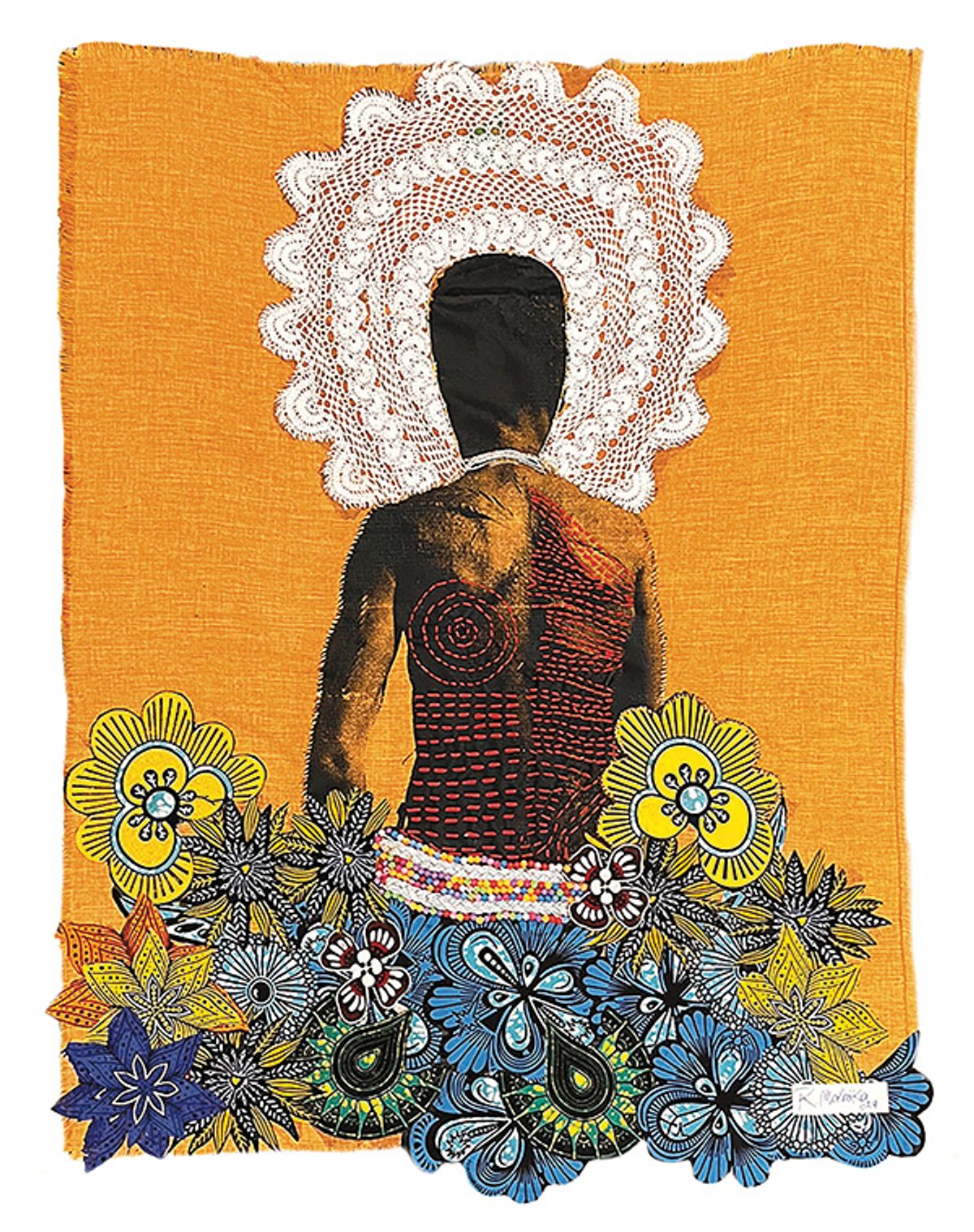 The Congolese artist Rachel Malaïka’s work on view at Gallery Article 15’s stand Courtesy of Gallery Article 15