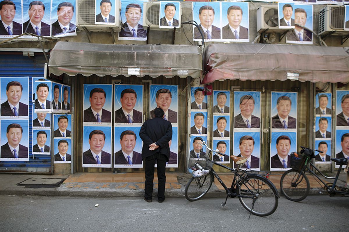 Poster boy: portraits of President Xi Jinping on the streets of Shanghai ©Reuters/Aly Song