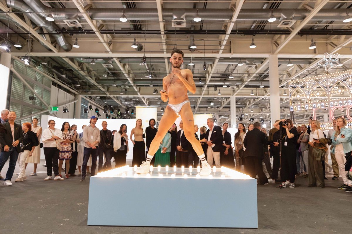 Dance like everybody’s watching: a scantily clad dancer performs Felix Gonzalez-Torres’s 1991 Untitled (Go-Go Dancing Platform) David Owens