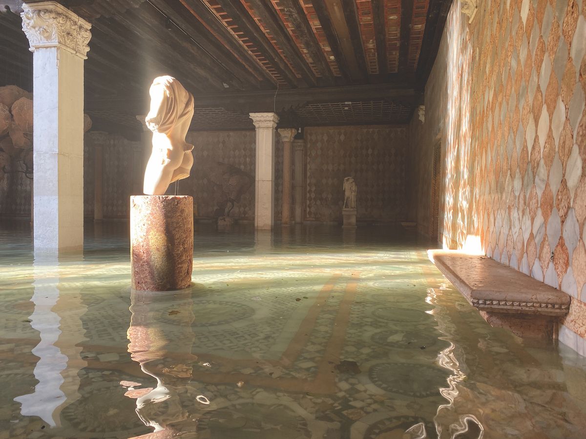 The flooded portico of the Ca’ d’Oro on the Grand Canal Courtesy of Unisve